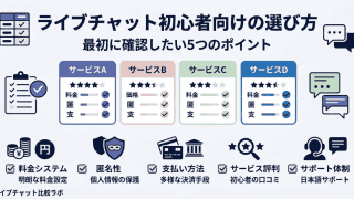 ライブチャット初心者向けの選び方を解説した比較図解