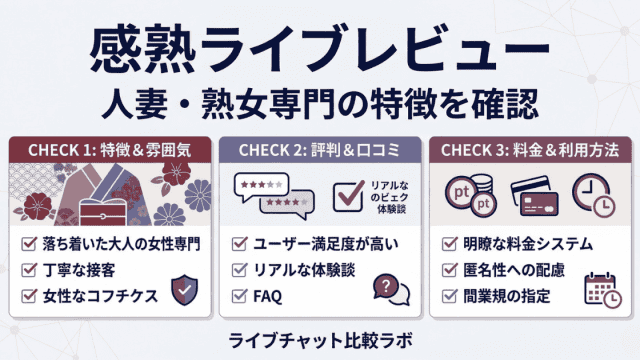 感熟ライブのサービスレビューを解説した図解