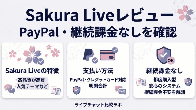 Sakura Liveのレビューを解説した図解