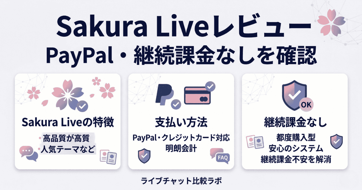 Sakura Liveのレビューを解説した図解