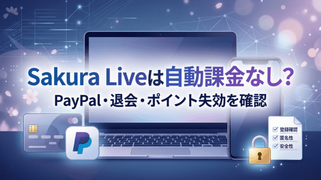 Sakura Liveの自動課金や支払い方法を解説するバナー