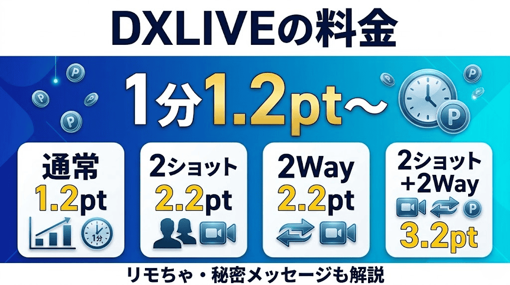 DXLIVEの料金表のインフォグラフィック